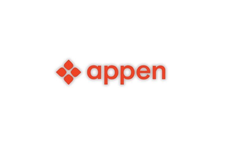 Logotipo da Appen, empresa global que contrata para trabalhar pela internet em projetos de inteligência artificial e coleta de dados.