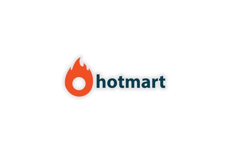 Logotipo da Hotmart, empresa que contrata para trabalho remoto na área de produtos digitais e suporte ao cliente.