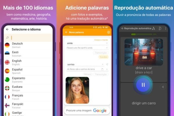 imagens do app lexilize flashcards